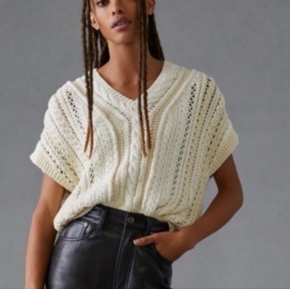 Rag & Bone NWT V-Neck Sleeveless Jolie Knit Sweater Vest Size Large $350 - Picture 2 of 16